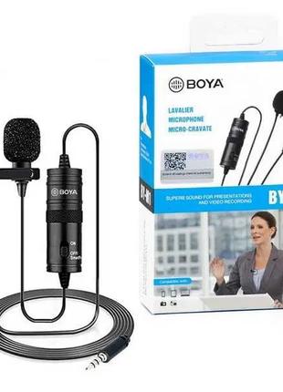 Петличный микрофон BOYA BY-M1 3.5мм петличка для телефона пк и...