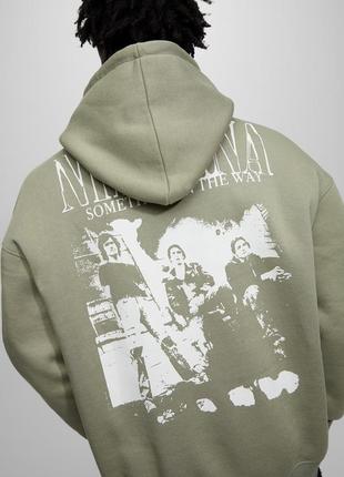 Худі за ліцензією nirvana pull&bear з капюшоном