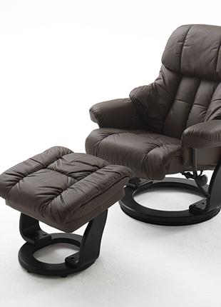 Крісло Relax Calgar Chair Mud/Hide Blk для відпочинку з підставко