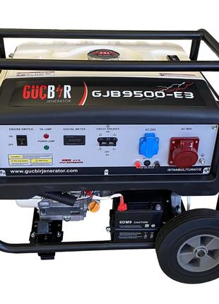 Генератор бензиновий Gucbir GJB9500E-3, 3фази, 8000Вт, електрозап