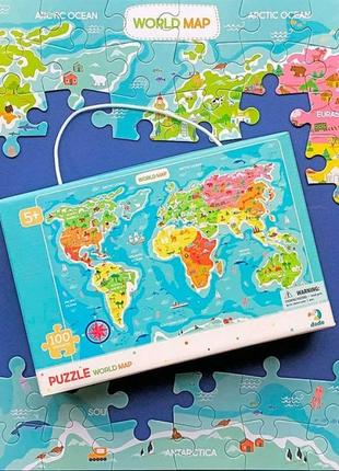 Пазл Карта Світу (англійська версія) 100 елементів