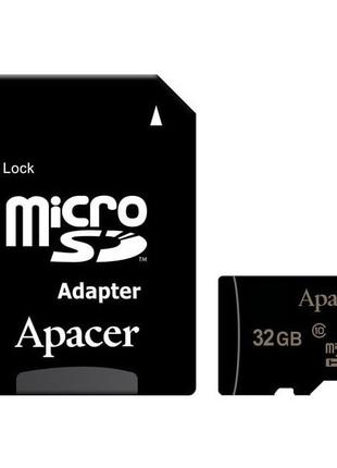 Карта памяти Apacer microSD 32GB UHS-I U1+ SD-адаптер (AP32GMC...