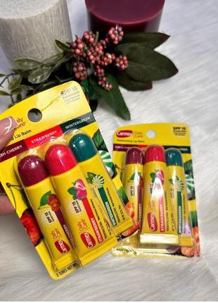 3 шт набор бальзамов для губ carmex lip balm spf15