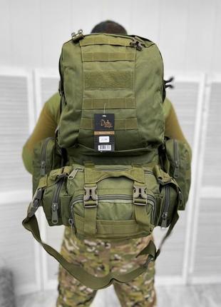 Тактический большой армейский рюкзак пиксель 100 литров Single...