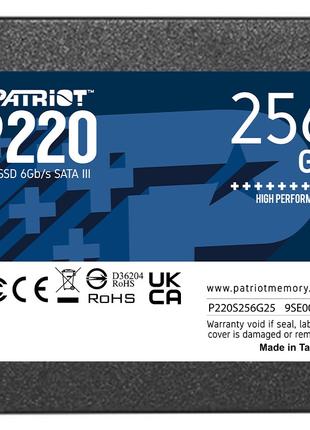 Накопичувач SSD 256GB Patriot P220 2.5" SATAIII TLC (P220S256G25)