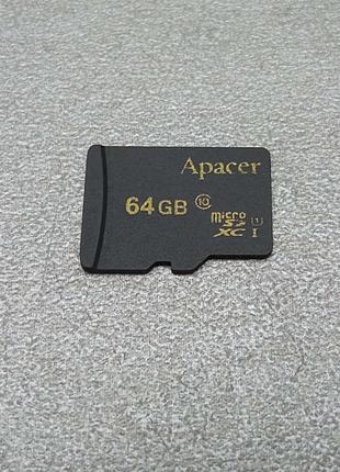 Карта флэш памяти Б/У MicroSD 64Gb