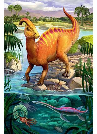 Пазлы - (54 элм. мини) - "Динозавр"