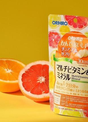 Японские Мультивитамины и минералы со вкусом грейпфрута orihir...