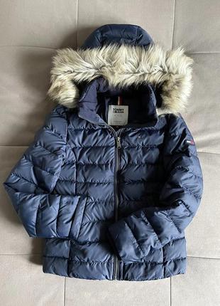 Женская шикарная теплая зимняя куртка пуховик tommy hilfiger