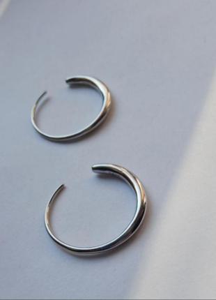 Серьги серебро посеребрение 925 проба кольца сережки кульчики