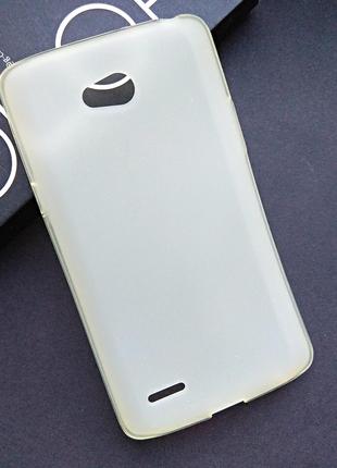 Чехол для LG L80 D380 силиконовый матовый белый