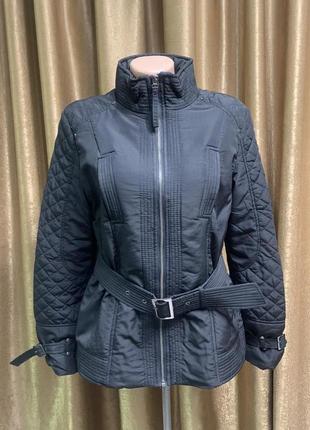 Куртка Zara осень/весна утеплённая Цвет чёрный Размер L
