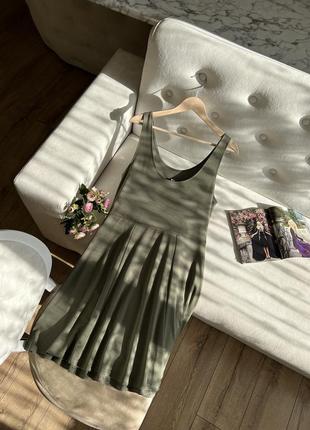 Платье-сарафан цвета хаки