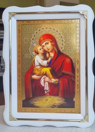 Икона Божьей Матери Почаевская, киот 37×27см