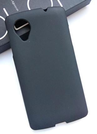Чехол накладка для LG Nexus 5 силиконовый черный