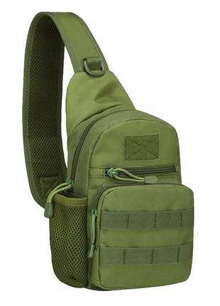Рюкзак тактический AOKALI Outdoor A14 Green на одно плечо воен...