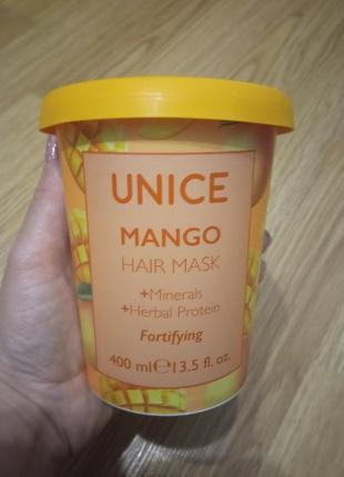 Маска для волосся Unice з екстрактом манго, 400 мл/3416010
