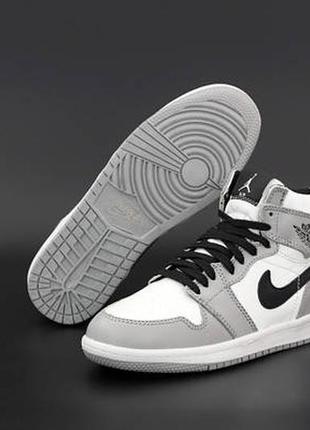 Зимние кожанные кроссовки с мехом nike air jordan 1 winter выс...