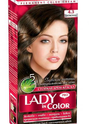 Lady in color фарба для волосся №4.3 Шоколад