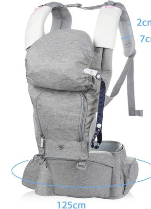 Ергономічний рюкзак-переноска для немовлят від 3,5 до 20кг 6 в 1