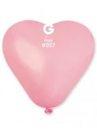 Латексна куля-серце Gemar 16 см, колір рожевий, 100 шт.