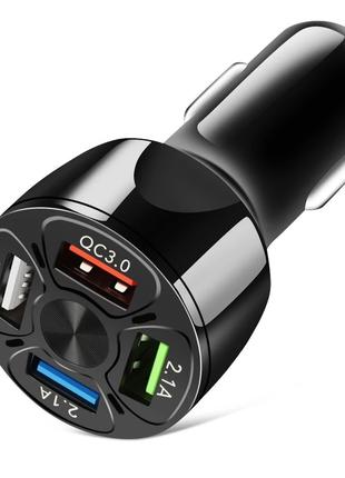 Автомобильное зарядное устройство АЗУ Quick Charge 3.0 на 4 US...
