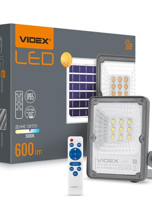 LED прожектор автономний VIDEX 600Lm 5000K