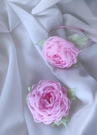 Набор розовый цветок, набор весенний цветок, обруч с розовыми ...