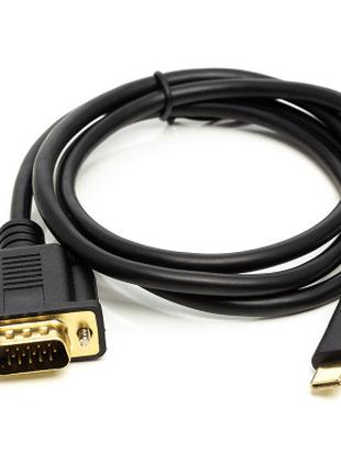Переходник USB Type-C 3.1 (M) to VGA (M) 1.0m PowerPlant (CA91...