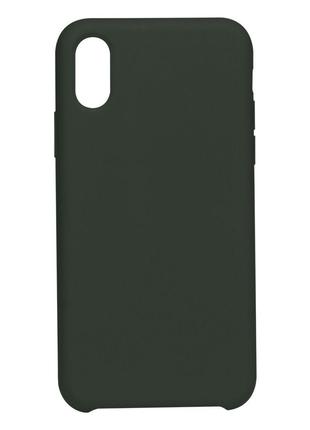 Чехол Soft Case No Logo для Apple iPhone X / iPhone Xs Dark olive