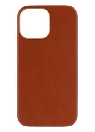 Чохол Leather Case Gold для iPhone 13 Pro Max Brown