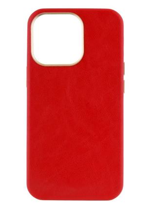 Чехол Leather Case Gold для iPhone 13 Pro Red