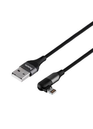 Кабель USB Hoco U100 Orbit USB - Lightning Черный