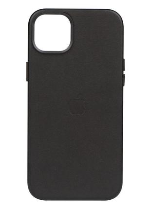 Чехол Leather Case для Apple iPhone 14 Midnight