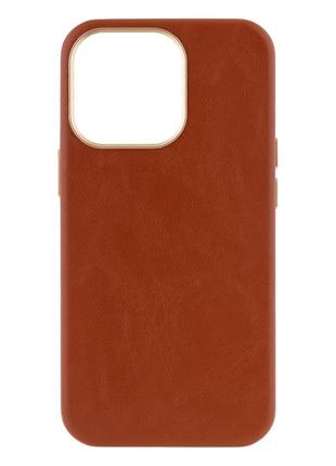 Чехол Leather Case Gold для iPhone 13 Pro Brown