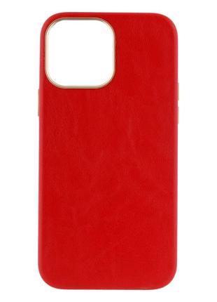 Чехол Leather Case Gold для iPhone 13 Pro Max Red