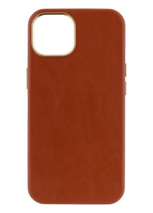 Чехол Leather Case Gold для iPhone 13 Brown