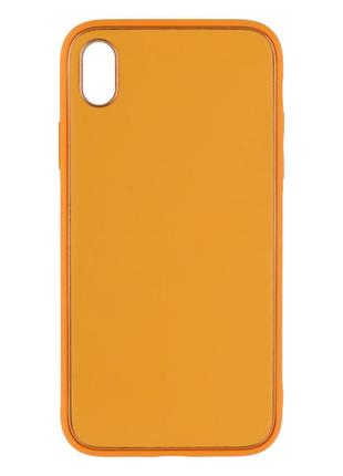 Чехол Leather Case Gold with Frame для Apple iPhone Xr Peach
