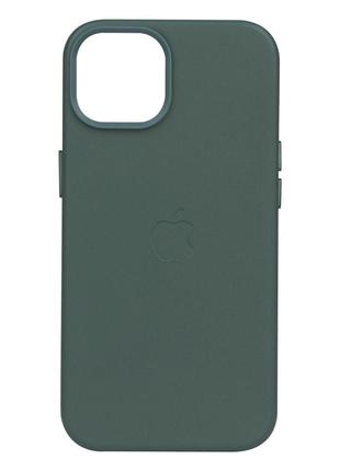 Чехол Leather Case для Apple iPhone 14 Plus Pine needle green