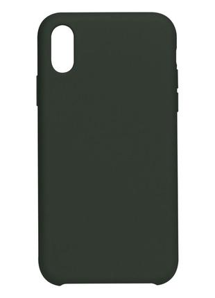 Чехол Soft Case No Logo для Apple iPhone XR Dark olive