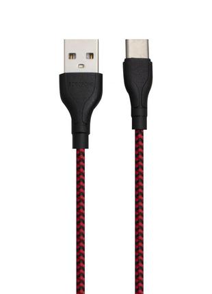 Кабель USB Borofone BX39 Beneficial USB - Type C 3А 1м Черно-К...