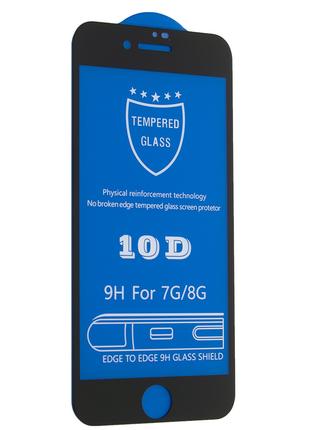 Защитное стекло 10D 9H для Apple iPhone 8/ iPhone 7 Black (000...