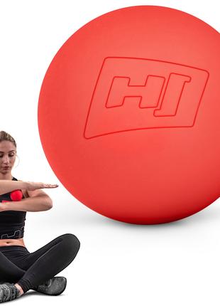 Силиконовый массажный мяч 63 мм Hop-Sport HS-S063MB красный, д...