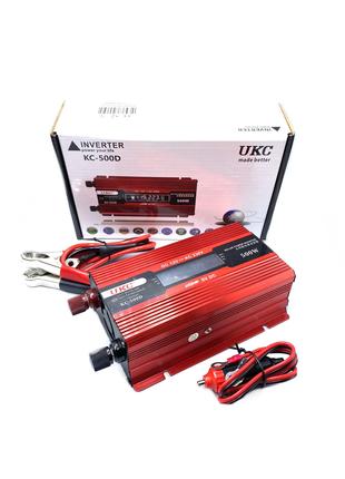 Автомобильный инвертор UKC Инвертор напряжения 500W 12v 220V 1...