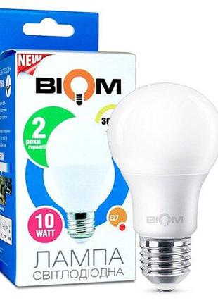 Світлодіодна лампа Biom BT-509 A60 10W E27 3000K матова