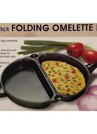 Двойная сковорода для омлета антипригарная folding omelette pan