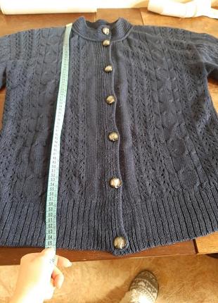 Тепла свитер зима весна кофта на пуговицях гудзиках синя светр...