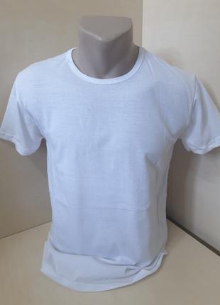 Белая Мужская футболка хлопок Турция размеры 44 46 48 50 52 54