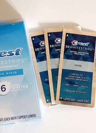 Crest 3d whitestrips classic vivid (сша) leveles ⑥ whiter отбе...