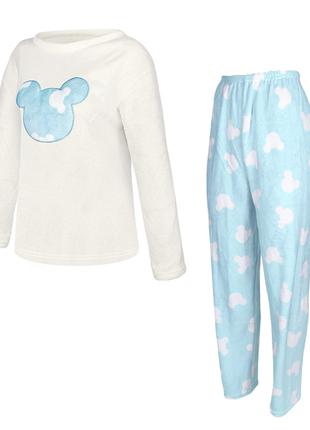Жіноча Lesko піжама Mickey Mouse White + Blue M домашній костюм